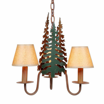 Diablo-Cedar Tree Three Light Chandelier in Cedar Green/Rust Patina (172|H40443OP-03)