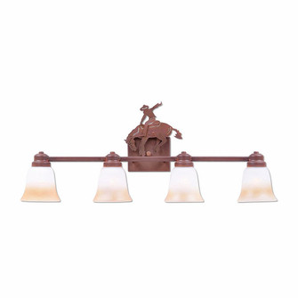 Parkshire-Bucking Bronco Four Light Bath Vanity Light in Rust Patina (172|H37455TT-02)