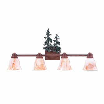 Parkshire-Hemlock Four Light Bath Vanity Light in Cedar Green/Rust Patina (172|H37450AS-03)