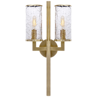 Liaison Two Light Wall Sconce in Antique-Burnished Brass (268|KW 2201AB-CRG)