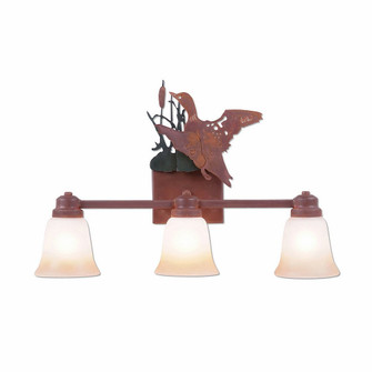 Parkshire-Loon Three Light Bath Vanity Light in Cedar Green/Rust Patina (172|H37364TT-03)