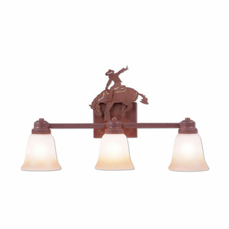Parkshire-Bucking Bronco Three Light Bath Vanity Light in Rust Patina (172|H37355TT-02)