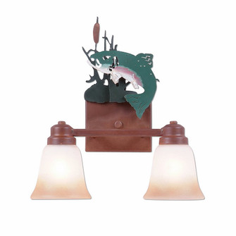 Parkshire-Trout Two Light Bath Vanity Light in Rust Patina (172|H37281TT-05)