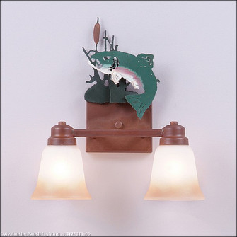 Parkshire-Trout Two Light Bath Vanity Light in Rust Patina (172|H37281TT-05)