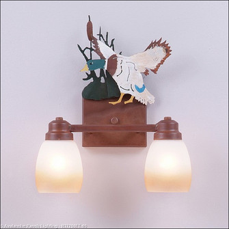 Parkshire-Mallard Duck Two Light Bath Vanity Light in Waterfowl/Rust Patina (172|H37266ET-06)