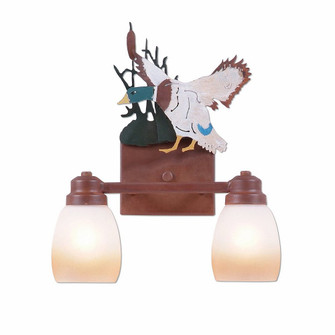 Parkshire-Mallard Duck Two Light Bath Vanity Light in Waterfowl/Rust Patina (172|H37266ET-06)