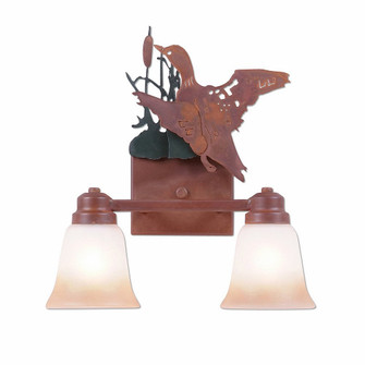 Parkshire-Loon Two Light Bath Vanity Light in Cedar Green/Rust Patina (172|H37264TT-03)