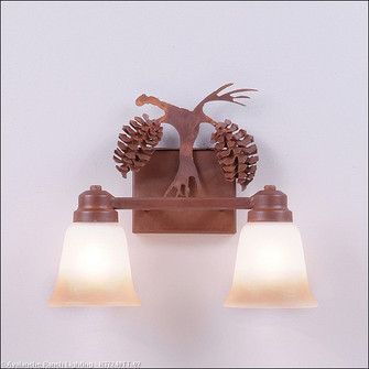 Parkshire-Spruce Cone Two Light Bath Vanity Light in Rust Patina (172|H37240TT-02)