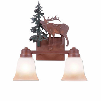 Parkshire-Valley Elk Two Light Bath Vanity Light in Cedar Green/Rust Patina (172|H37223TT-03)