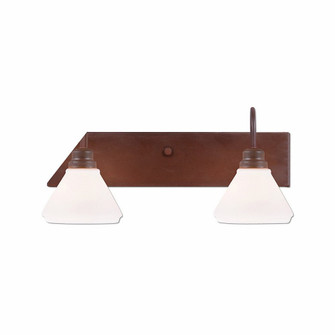 Cedarwood-Rustic Plain Two Light Bath Vanity Light in Rust Patina (172|H34201CW-02)