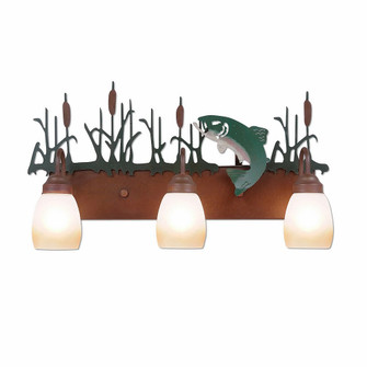 Denali-Trout Three Light Bath Vanity Light in Rust Patina (172|H32381ET-05)