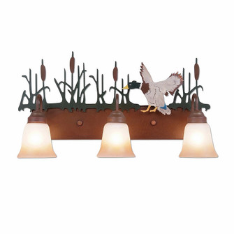 Denali-Mallard Duck Three Light Bath Vanity Light in Waterfowl/Rust Patina (172|H32366TT-06)