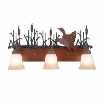Denali-Loon Three Light Bath Vanity Light in Cedar Green/Rust Patina (172|H32364TT-03)