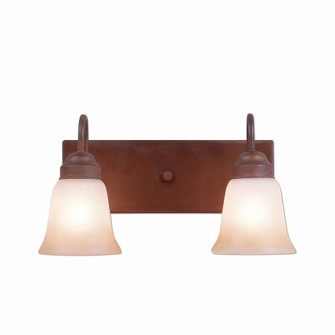 Denali-Rustic Plain Rust Patina Two Light Bath Vanity Light in Rust Patina (172|H32201TT-02)