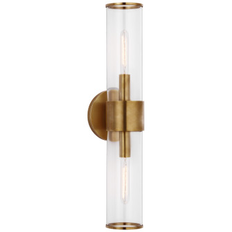 Liaison Two Light Wall Sconce in Antique-Burnished Brass (268|KW 2118AB-CG)