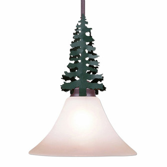Cedarwood-Cedar Tree FG/RB One Light Pendant in Forest Green/Rustic Brown (172|H27243CT-ST-74)