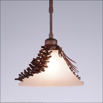 Cedarwood-Spruce Cone One Light Pendant in Rust Patina (172|H27240CT-ST-02)