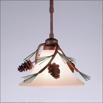 Cedarwood-Pine Cone One Light Pendant in Pine Green/Rust Patina (172|H27220CT-ST-04)