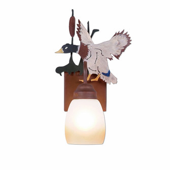 Wasatch-Mallard Duck One Light Wall Sconce in Waterfowl/Rust Patina (172|H14166ET-06)