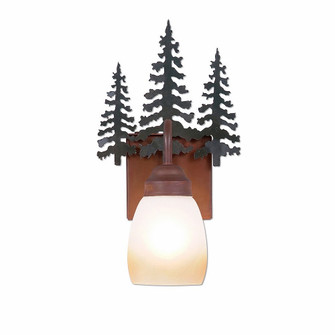 Wasatch-Cedar Tree Cedar Green/Rust Patina One Light Wall Sconce in Cedar Green/Rust Patina (172|H14143ET-03)