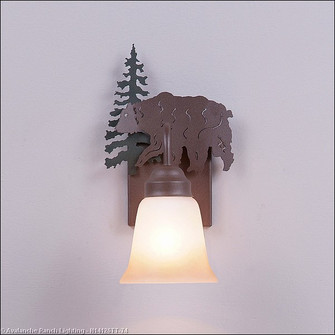 Wasatch-Bear Forest Green/Rustic Brown One Light Wall Sconce in Forest Green/Rustic Brown (172|H14126TT-74)