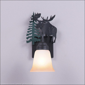 Wasatch-Alaska Moose Hunter Green/Black Iron One Light Wall Sconce in Hunter Green/Black Iron (172|H14122TT-78)