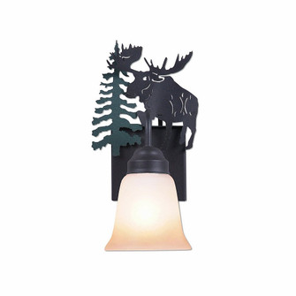 Wasatch-Alaska Moose Hunter Green/Black Iron One Light Wall Sconce in Hunter Green/Black Iron (172|H14122TT-78)