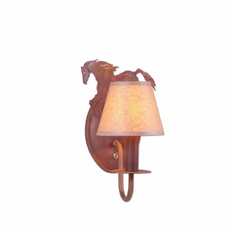 Diablo-Mountain Horse One Light Wall Sconce in Rustic Brown (172|H13135OP-27)