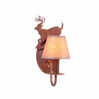 Diablo-Moun Deer One Light Wall Sconce in Rust Patina (172|H13130OP-02)