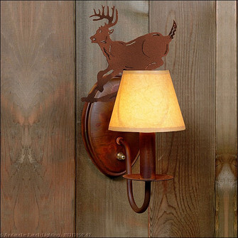 Diablo-Moun Deer One Light Wall Sconce in Rust Patina (172|H13130OP-02)