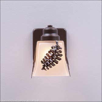 Woodland-Spruce Cone One Light Wall Sconce in Dark Bronze Metallic (172|A57140TS-28)