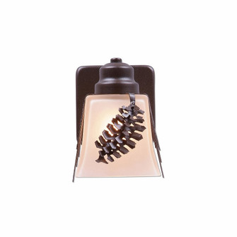 Woodland-Spruce Cone One Light Wall Sconce in Dark Bronze Metallic (172|A57140TS-28)