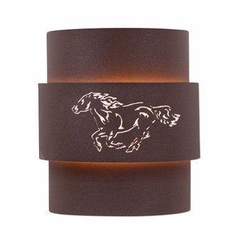 Northridge-Horse Two Light Wall Sconce in Rustic Brown (172|A56259-27)