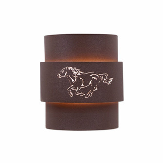 Northridge-Horse Cutout One Light Wall Sconce in Rustic Brown (172|A56159-27)