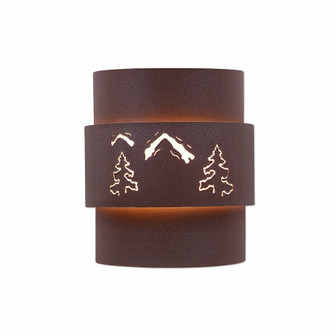 Northridge-Mtn-Pine Cutout One Light Wall Sconce in Rustic Brown (172|A56145-27)