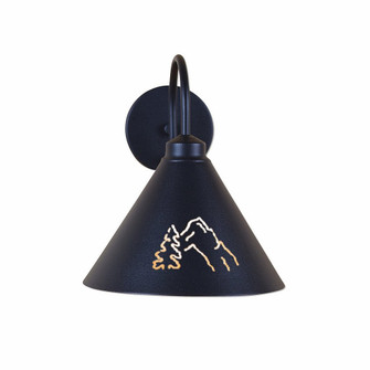 Canyon-Mountain-Pine Cutout One Light Wall Sconce in Black Iron (172|A52545-97)