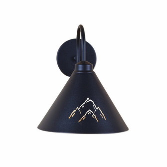 Canyon-Mountain Cutout One Light Wall Sconce in Black Iron (172|A52541-97)