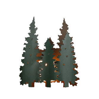 Crestline-Pine Tree One Light Wall Sconce in Forest Green/Rustic Brown (172|A52042-74)
