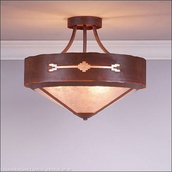 Ridgemont-Del Rio Three Light Semi-Flush Mount in Rust Patina (172|A49185AL-HR-02)