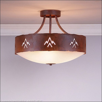 Ridgemont-Deception Pass Three Light Semi-Flush Mount in Rust Patina (172|A49102FC-HR-02)