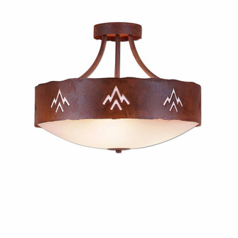 Ridgemont-Deception Pass Three Light Semi-Flush Mount in Rust Patina (172|A49102FC-HR-02)