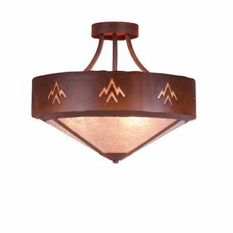 Ridgemont-Deception Pass Three Light Semi-Flush Mount in Rust Patina (172|A49102AL-HR-02)