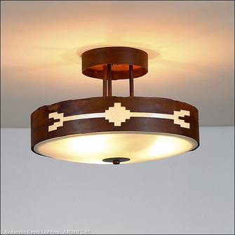 Crestline-Del Rio Three Light Semi-Flush Mount in Rust Patina (172|A48385FC-02)