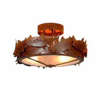 Crestline-Salmon Three Light Semi-Flush Mount in Rust Patina (172|A48361AL-02)