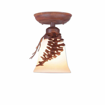 Sienna-Spruce Cone One Light Semi Flush Mount in Rust Patina (172|A48040TT-02)