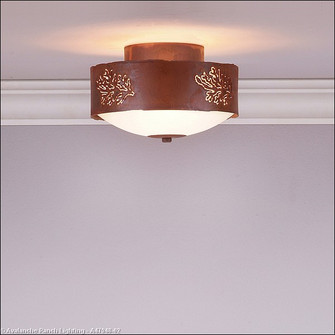 Ridgemont-Cedar Bough Cutout Two Light Close-to-Ceiling Light in Rust Patina (172|A47948-02)