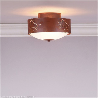 Ridgemont-Bison Two Light Close-to-Ceiling Light in Rust Patina (172|A47939-02)