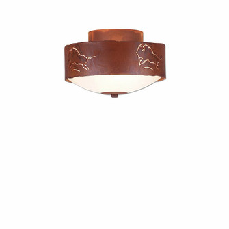 Ridgemont-Bison Two Light Close-to-Ceiling Light in Rust Patina (172|A47939-02)