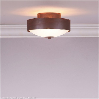 Ridgemont-Rustic Plain Rust Patina Two Light Close-to-Ceiling Light in Rust Patina (172|A47901-02)