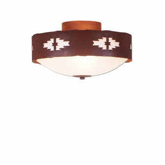Ridgemont-Pueblo Three Light Close-to-Ceiling Light in Rust Patina (172|A47884-02)